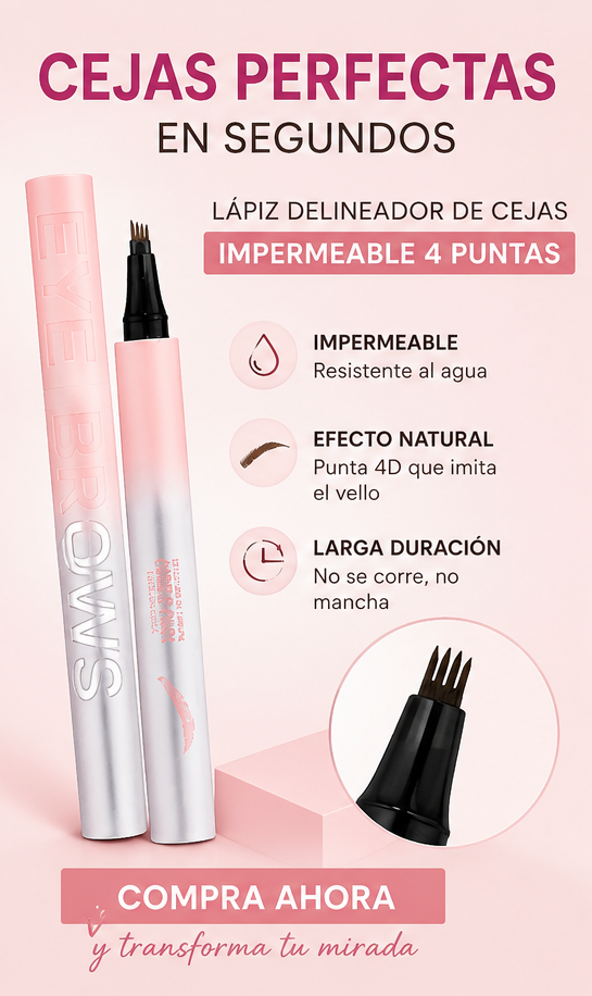 4D Waterproof Eyebrow Pencil | 2-in-1 Natural Effect