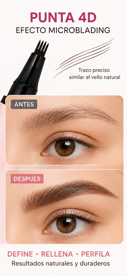 4D Waterproof Eyebrow Pencil | 2-in-1 Natural Effect