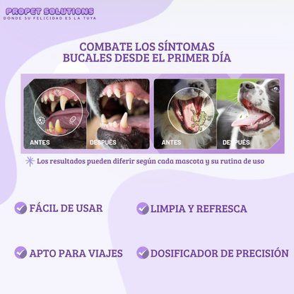 Spray Bucal para Mascotas | Elimina el Mal Aliento sin Cepillado