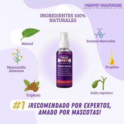 Spray Bucal para Mascotas | Elimina el Mal Aliento sin Cepillado
